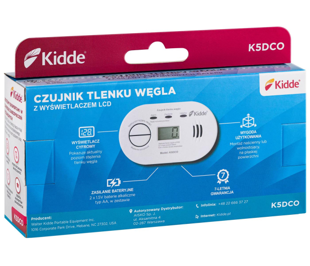 Kidde K5DCO Czujnik tlenku węgla LCD - 1060247 - zdjęcie 6